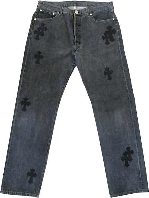 Vintage Gucci Black Denim Monogram Mens Jeans