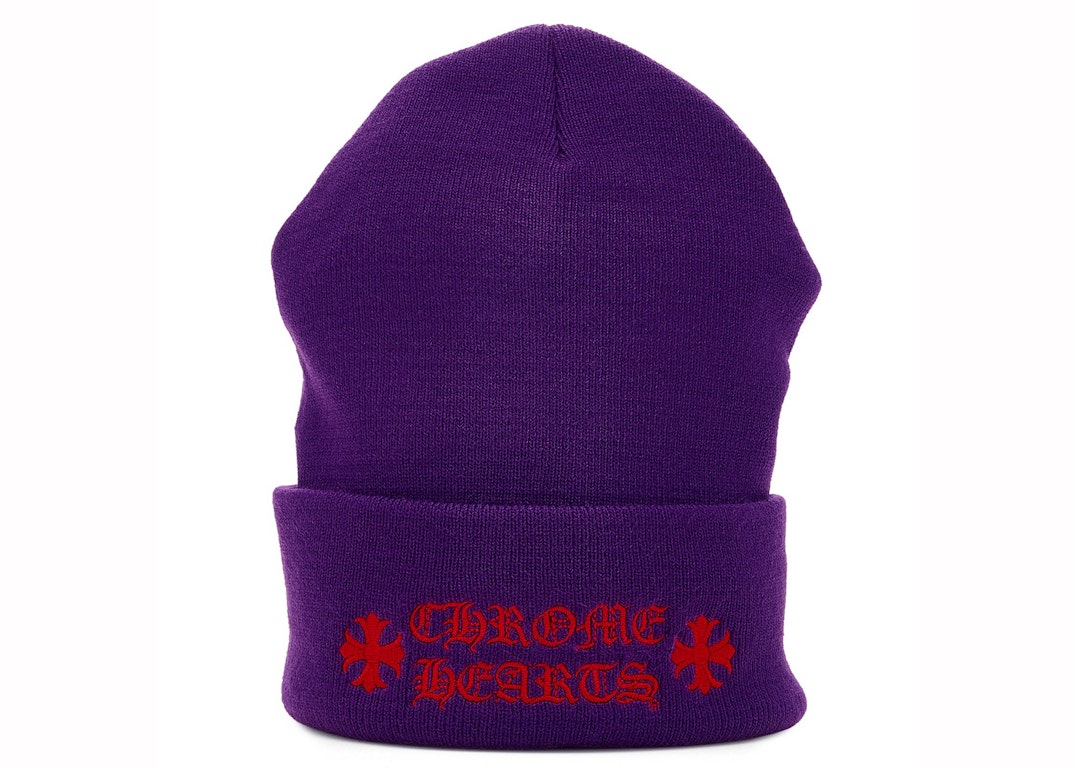 Pre-owned Chrome Hearts Watch Cap (fw23) Purple