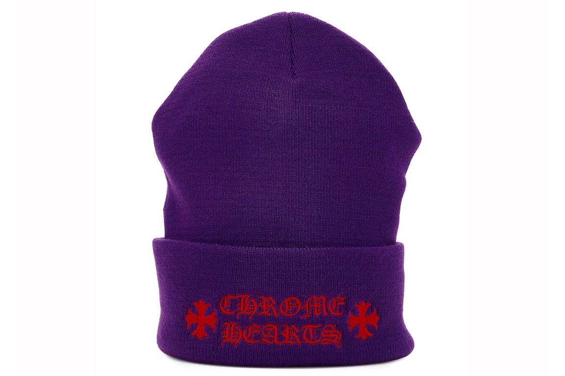 Pre-owned Chrome Hearts Watch Cap (fw23) Purple