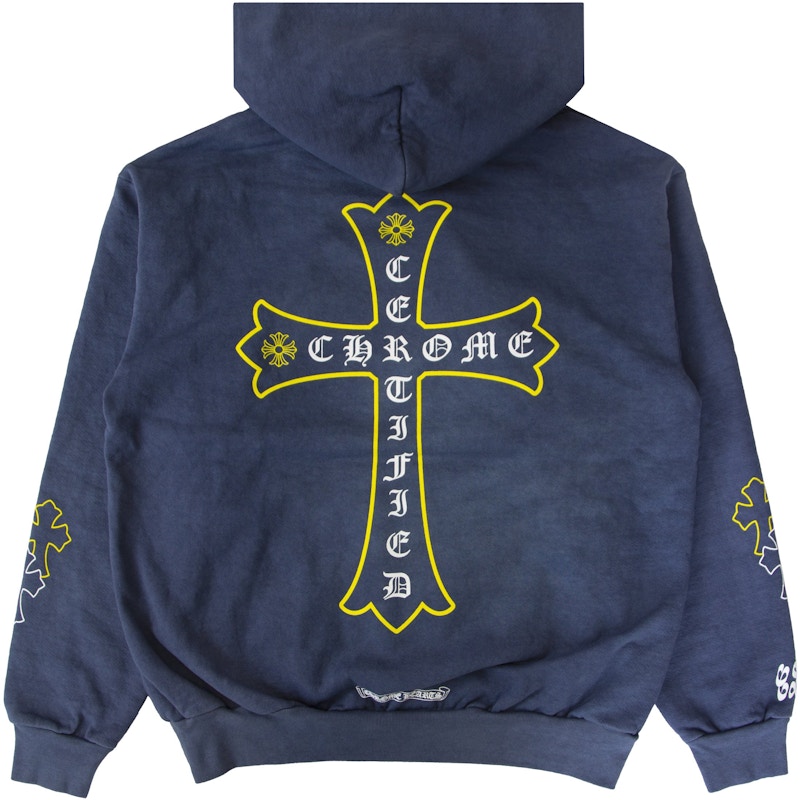 Chrome Hearts x Drake Certified Chrome Hand Dyed Hoodie Washed Blue (Miami  Exclusive)