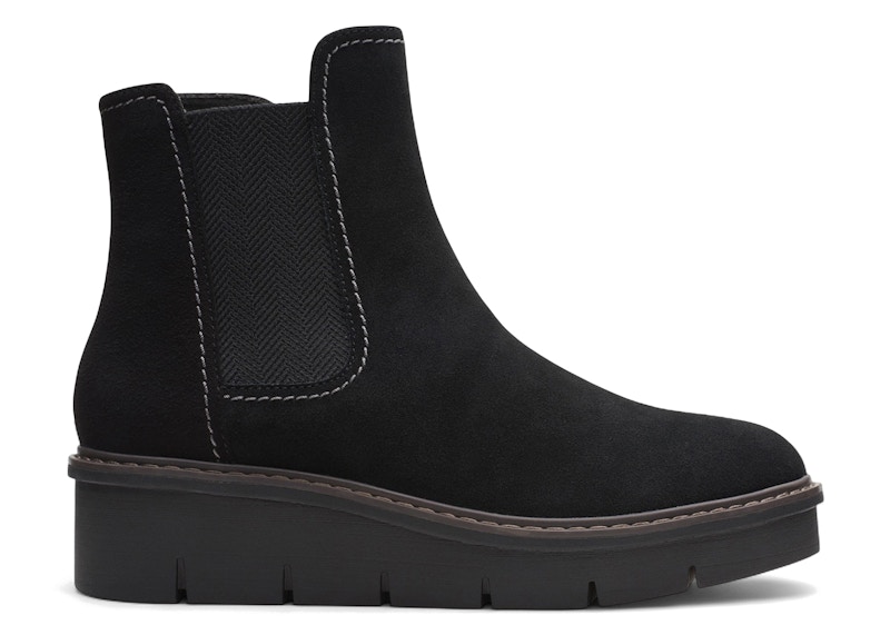 Pre-owned Clarks Airabell Move Suede (women's) Sneakers In Black