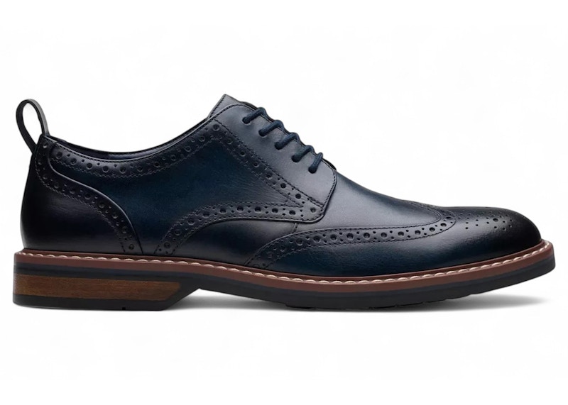 Clarks Aldwin Limit Navy Leather
