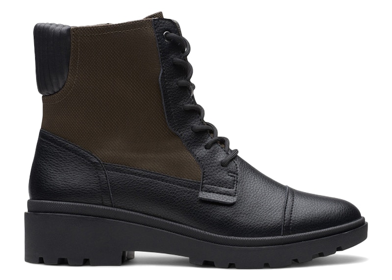 Pre-owned Clarks Calla Charm Leather (women's) Sneakers In Black/combi