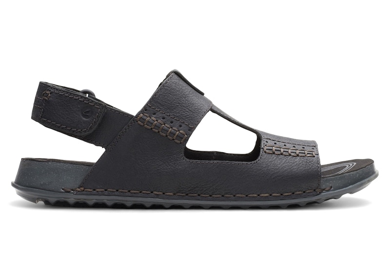 Clarks Crestview Bay Sandals Black Leather - 26165191