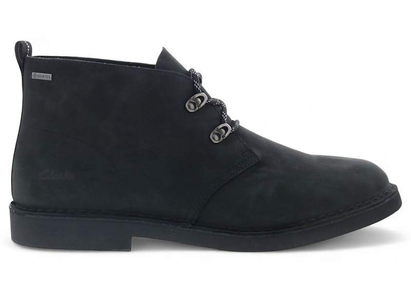 Pre-owned Clarks Men's  Desert Bt2 Goretex Nubuck Sneakers In Black
