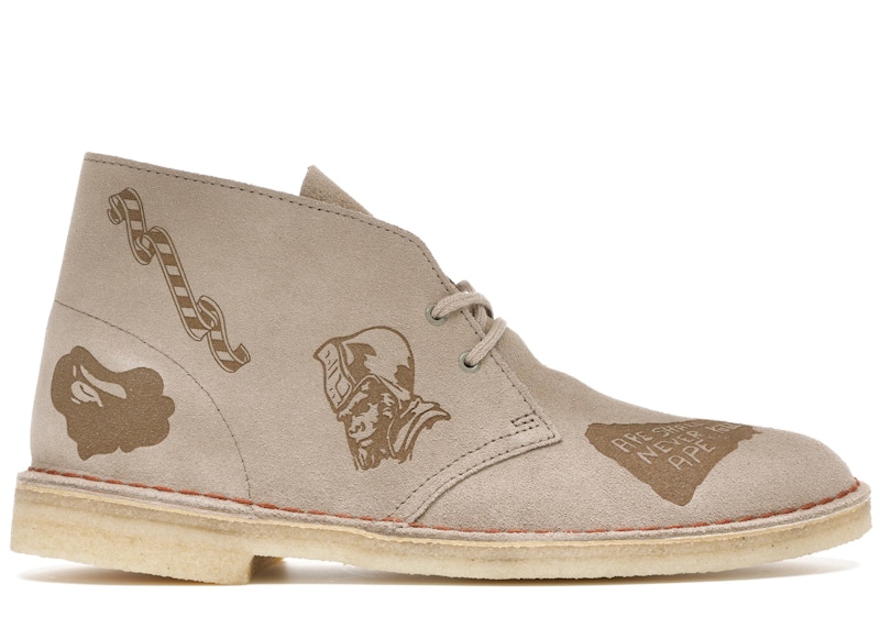 Clarks Desert Boot Bape Grey Embossed