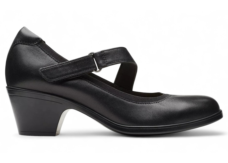 Clarks Emily 2 Mabel Black Leather (Women's) - 26174082 - JP