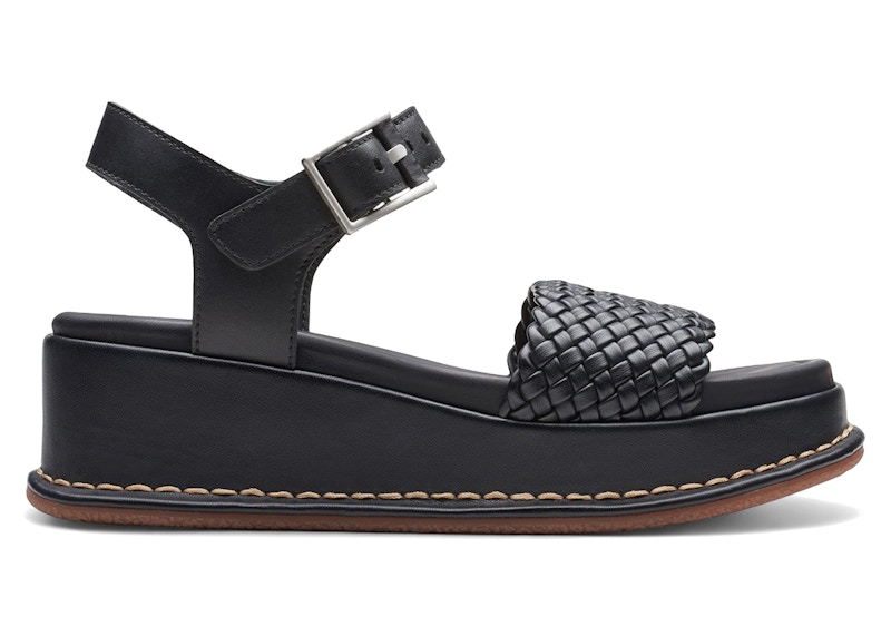 Pre-owned Clarks Kimmei Bay Leather (women's) Sneakers In Black
