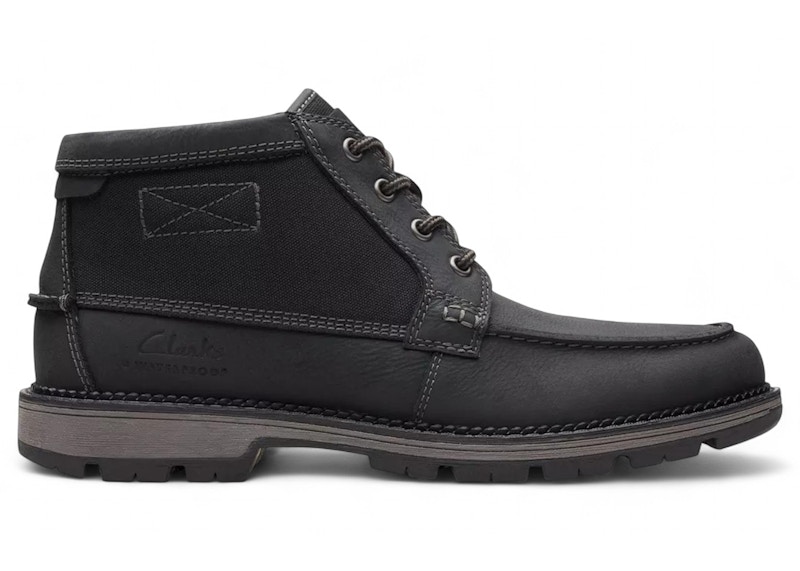 Clarks Maplewalk Moc Waterproof Black Combination