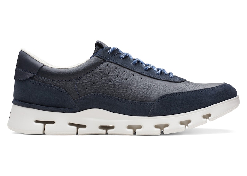 Clarks Nature X Two Navy Combi Leather