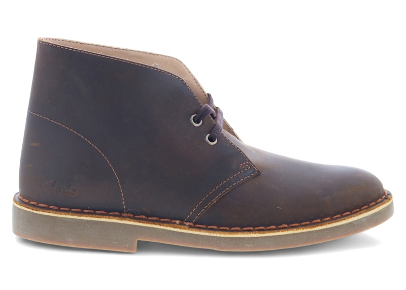 Pre-owned Clarks Originals Desert Boot 2 Leather (women's) Sneakers In Beeswax In Brown