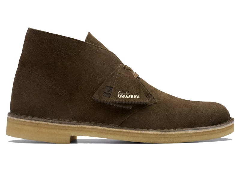 Pre-owned Clarks Men's Originals Desert Boot Suede Sneakers In Dark Khaki