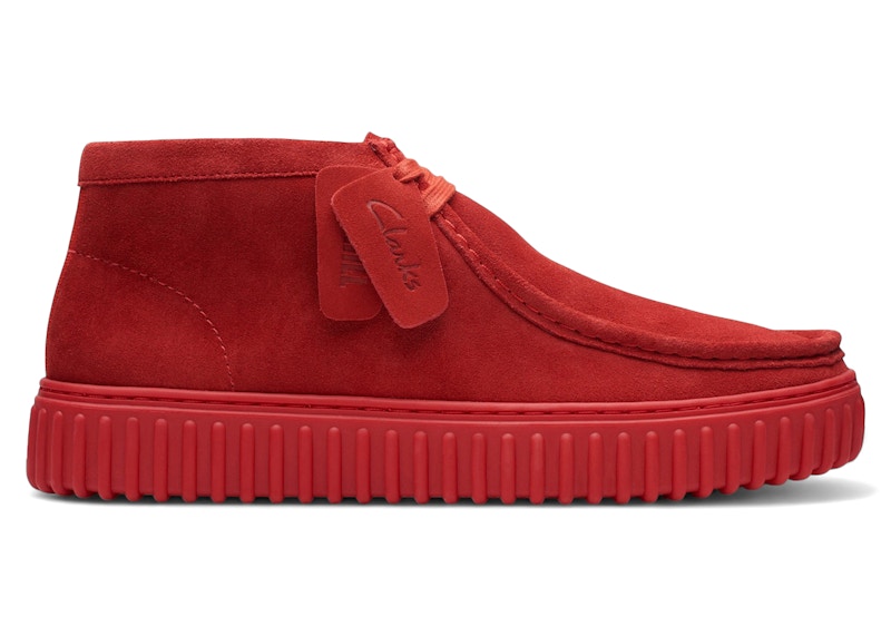 Clarks Originals Torhill Hi Red Suede Men's - 26173661 - US