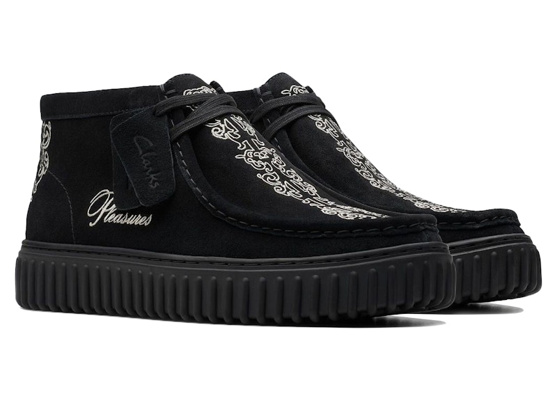 Pre-owned Clarks Men's  Originals Torhill Pleasures Sneakers In Black