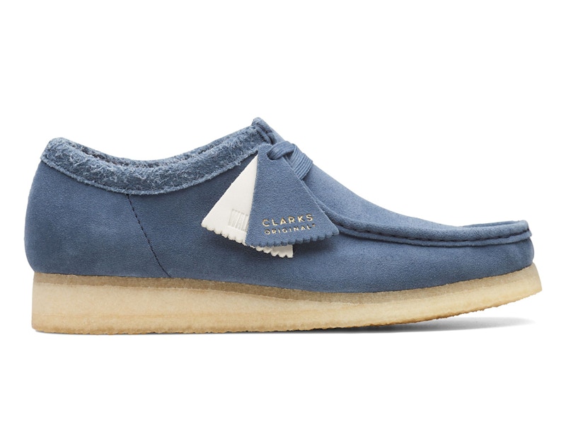 Clarks navy outlet suede