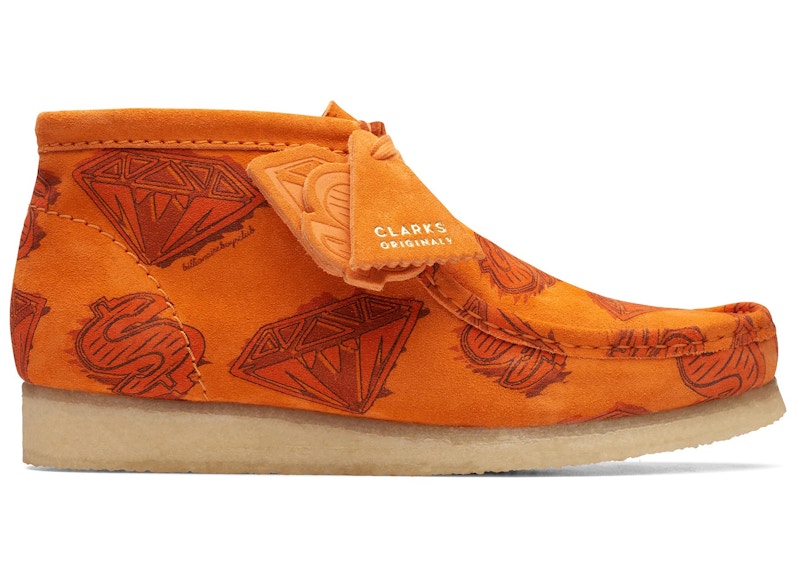 Orange on sale wallabee clarks