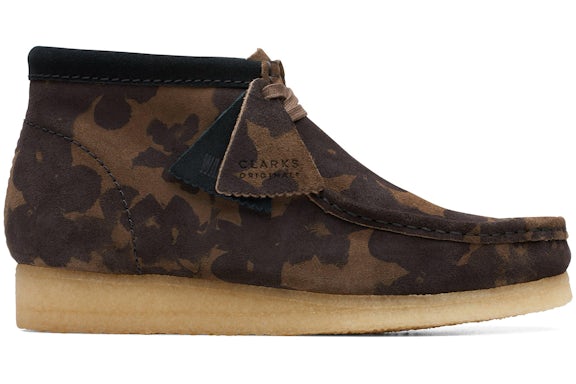 Clarks Originals Bota Wallabee Negro Kaki Floral