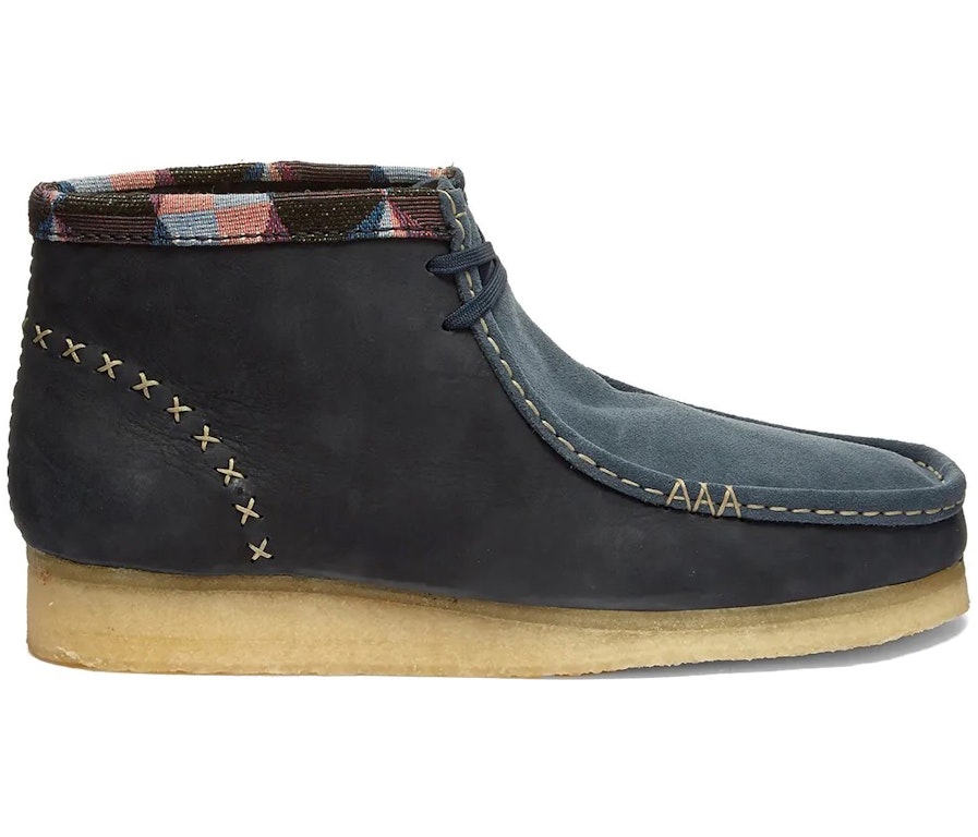 Pre-owned Clarks Originals Wallabee Boot End Artisan Craft In Navy