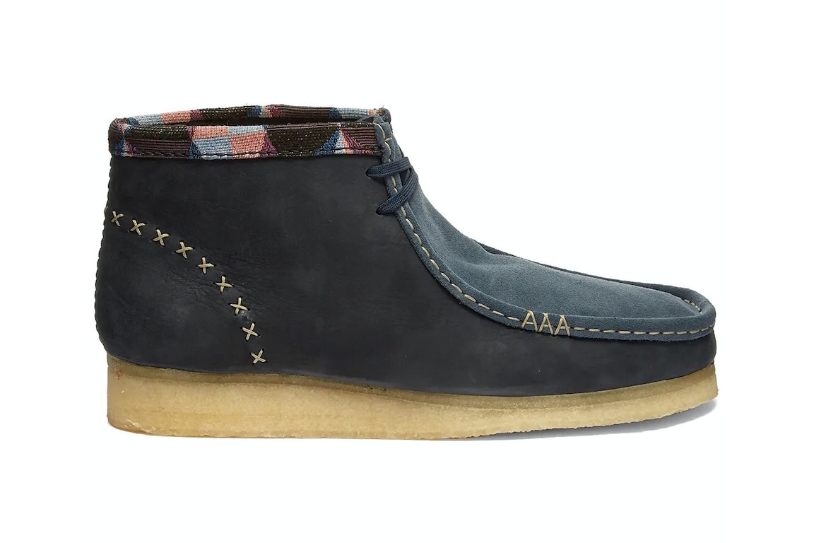Pre-owned Clarks Originals Wallabee Boot End Artisan Craft In Navy