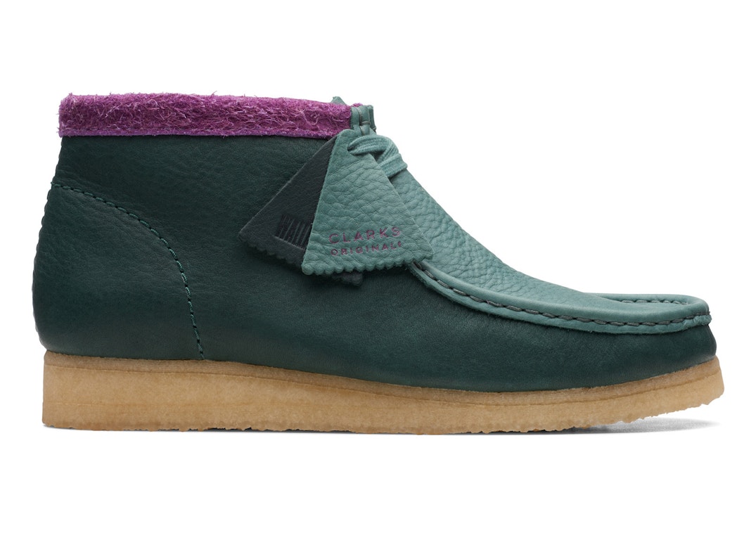 Pre-owned Clarks Originals Wallabee Boot Green Combination