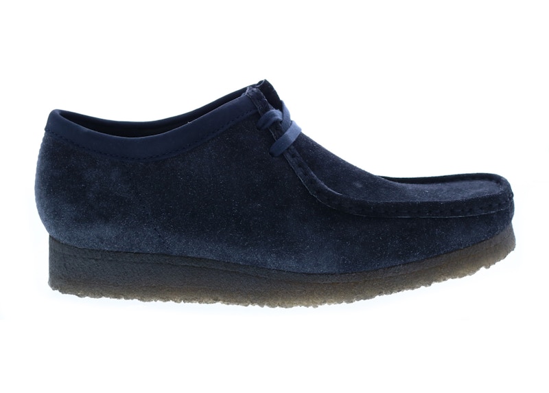 Pre-owned Clarks Men's Originals Wallabee Boot Hairy Suede Sneakers In Ink