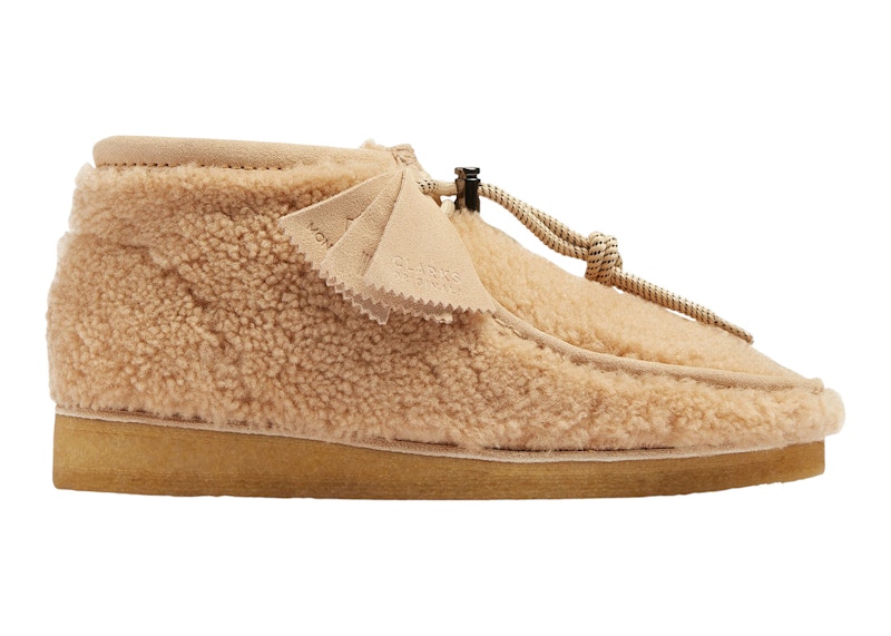 Clarks Originals Wallabee Boot Moncler 1952 Beige Shearling Men's