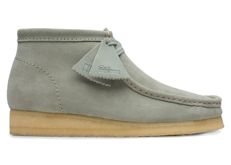 Pre-owned Clarks Men's  Originals Wallabee Boot Suede Sneakers In Sage In Green