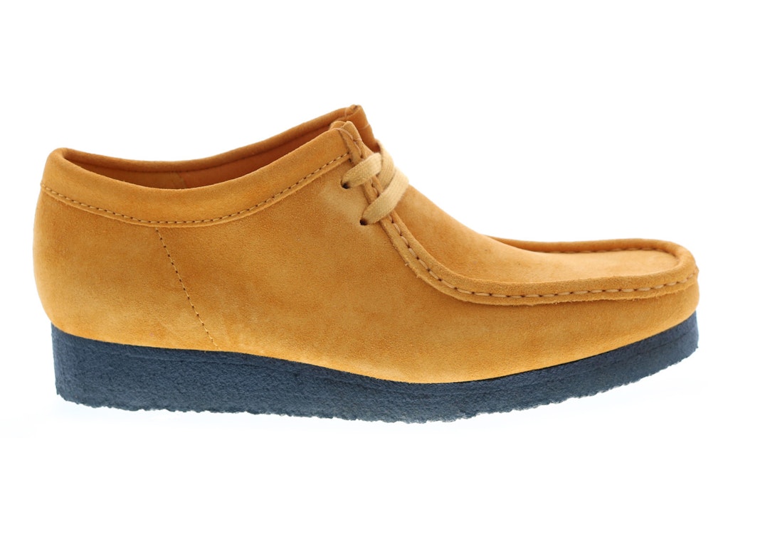 Pre-owned Clarks Originals Wallabee Boot Yellow Blue In Yellow/blue