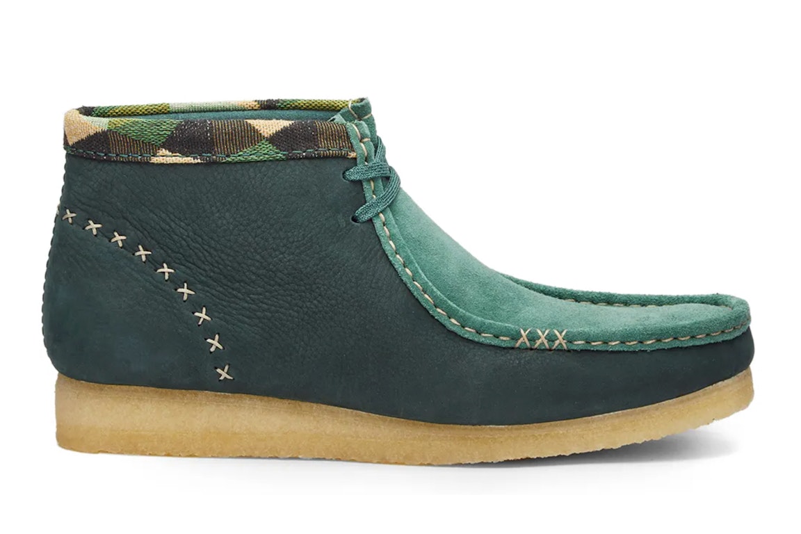 Pre-owned Clarks Originals Wallabee Boots End. Artisan Craft Green In Green/multi