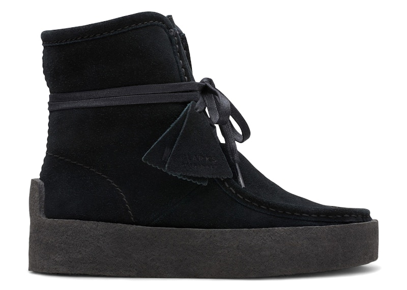 Pre-owned Clarks Originals Wallabee Cup Hi Leather (women's) Sneakers In Black