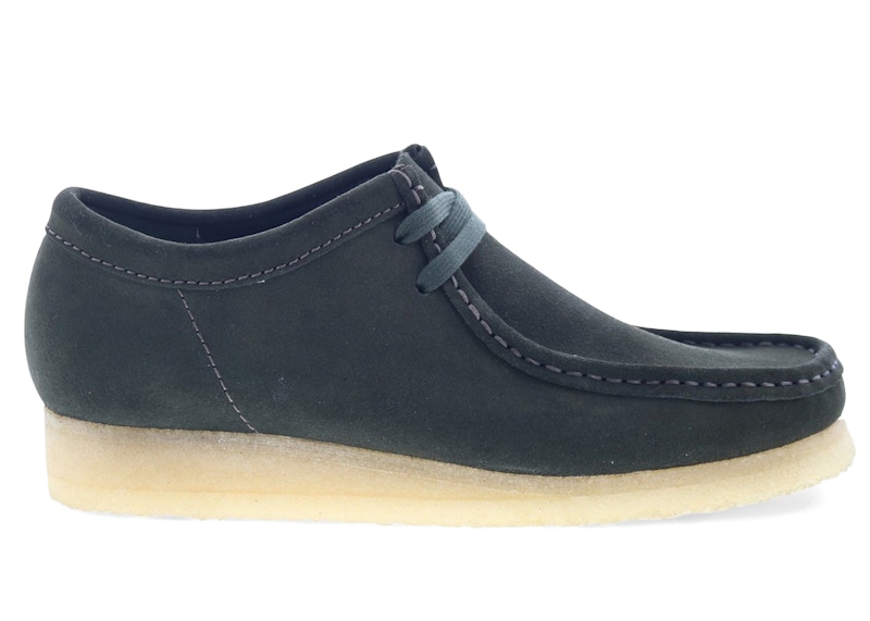 Pre-owned Clarks Men's Originals Wallabee Suede Sneakers In Forest Green