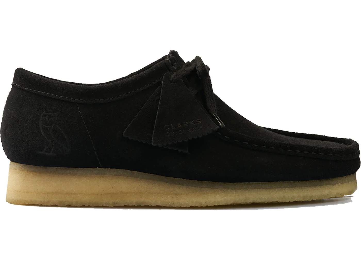 Clarks wallabees black gum sole hotsell