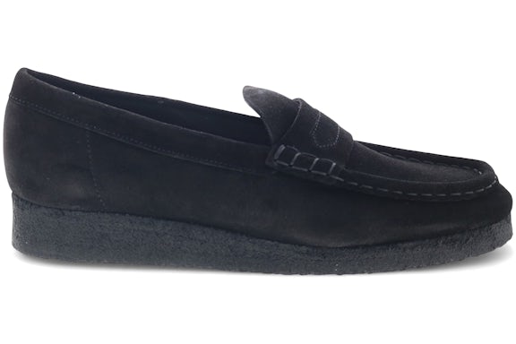 Clarks Originals Wallabee Loafer Black Suede (Women's)
