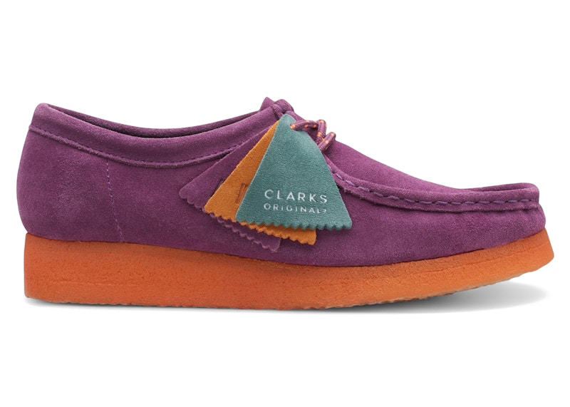 Pre-owned Clarks Originals Wallabee (women's) Sneakers In Purple/combination