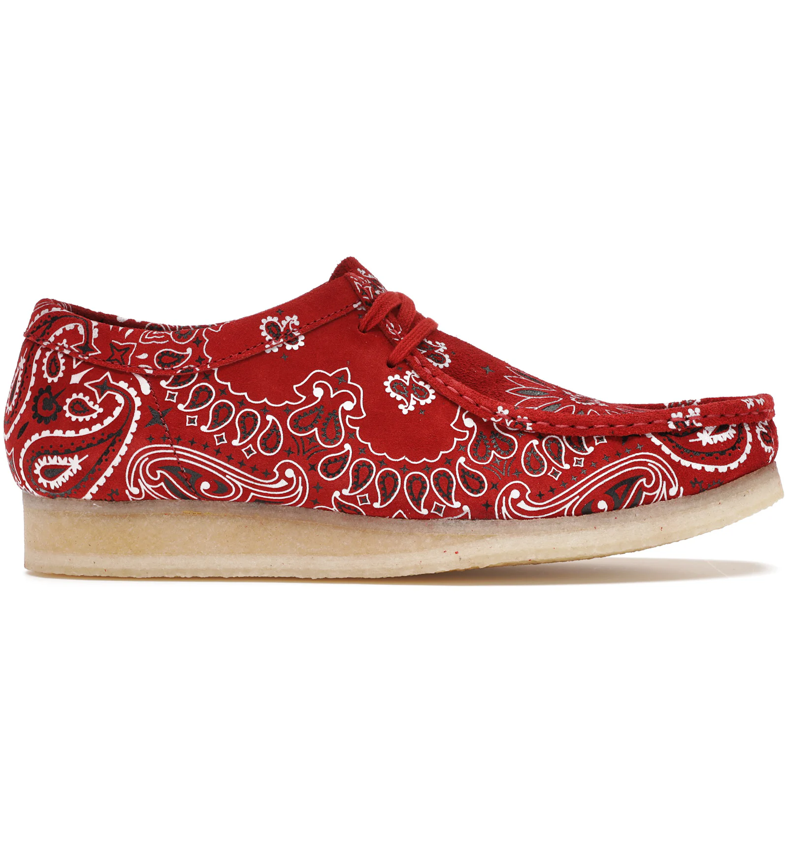 Red shop wallabees shoes