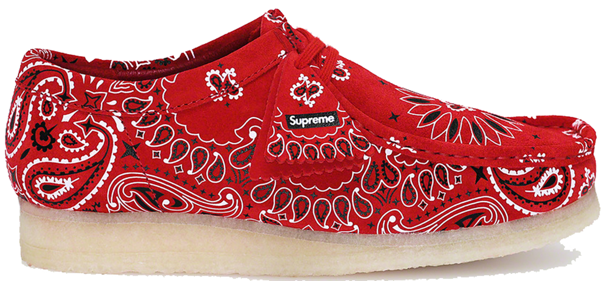 red wallabee shoes