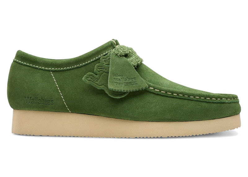 Pre-owned Clarks Men's  Originals Wallabee Wallabee Day 2604 Suede Sneakers In Green