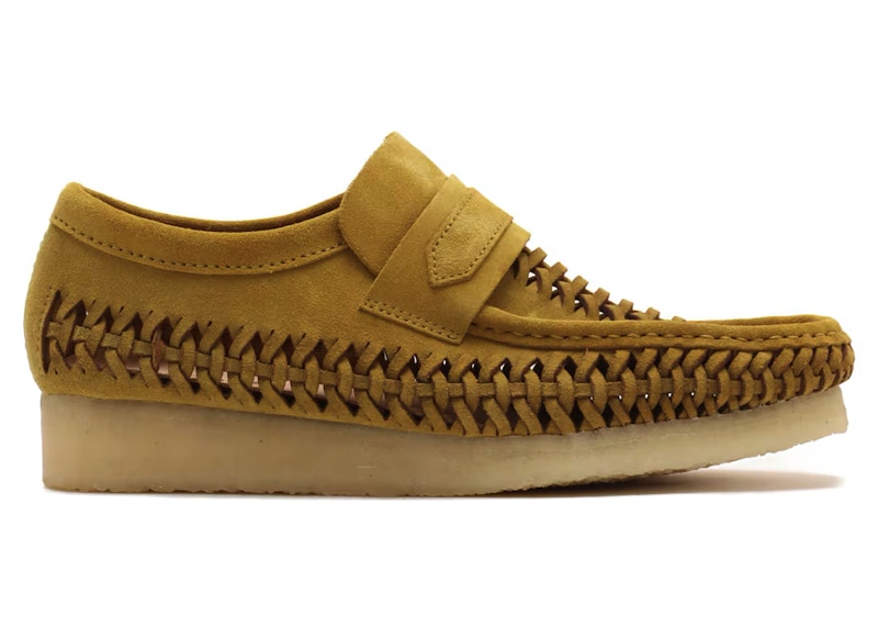 Pre-owned Clarks Men's Originals Wallabee Weave Loafer Suede Sneakers In Olive In Green