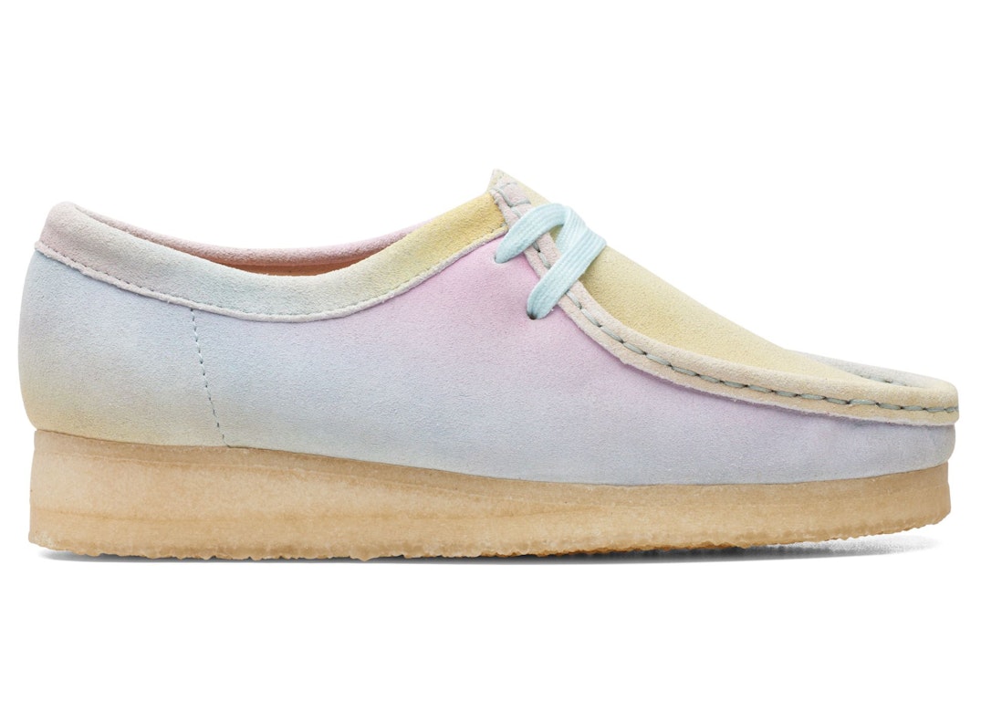 Pre-owned Clarks Originals Wallabee White Blue (women's) In White/blue