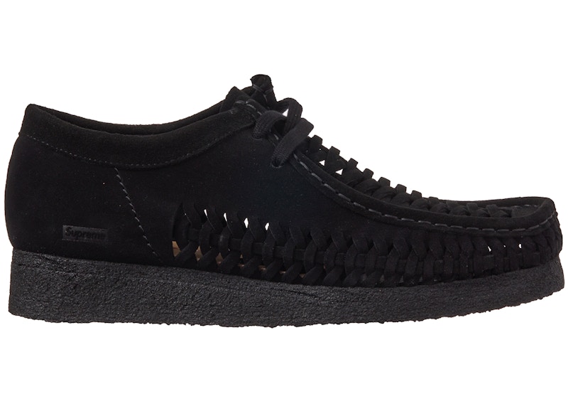 メンズsupreme clarks woven wallabee black us8