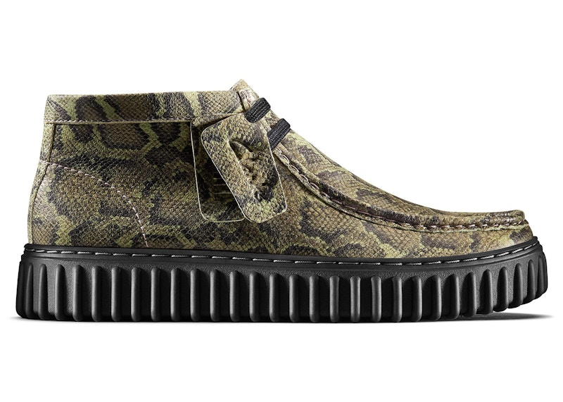 Clarks Torhill Hi Martine Rose Green Snake Men's - 26178353 - US