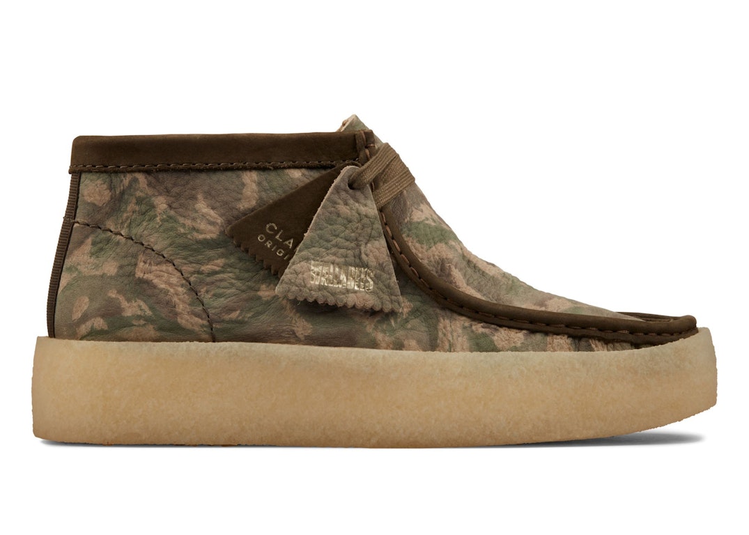 Pre-owned Clarks Wallabee Cup Bt Green Camo In Green Camo/crepe