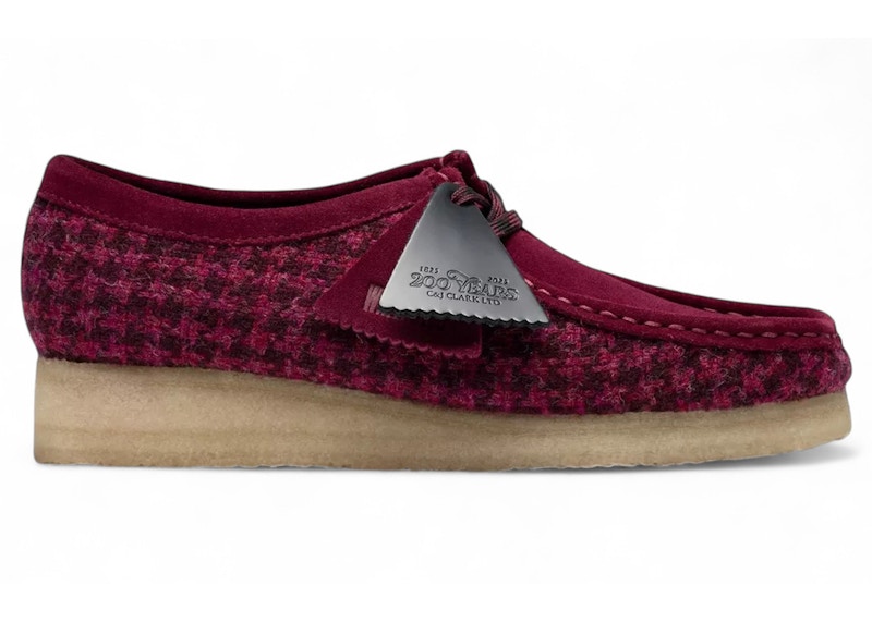 Clarks Wallabee Harris Tweed Combination Purple (Women's) Sneakers in Purple Tweed Combination