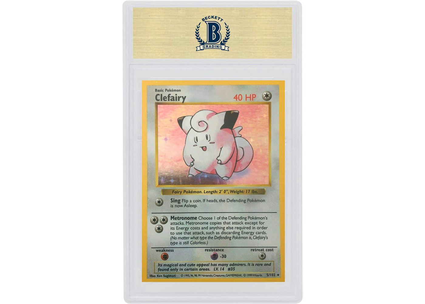 Clefairy Holo 1999 Pokemon Tcg Base Set Shadowless 5 102 1999