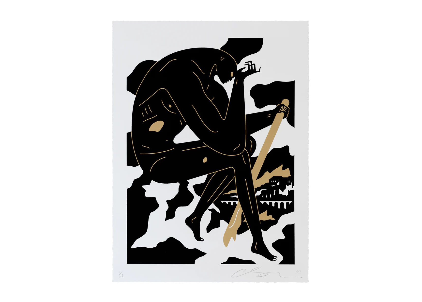 Cleon Peterson Sorrow Print (Signed, Edition of 75) White
