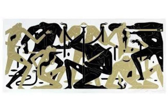 Cleon Peterson Star Into The Sun Print (Signed, Edition of 75) White/Gold