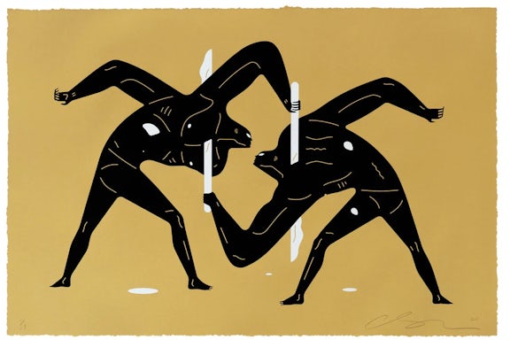Cleon Peterson Zig-Zag Print (Signed, Edition of 75) Gold