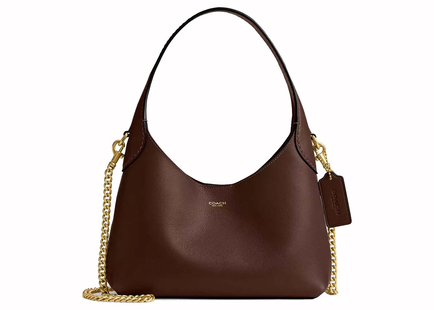 Coach Brooklyn Shoulder Bag 23 Brass/Maple in Leather with Gold