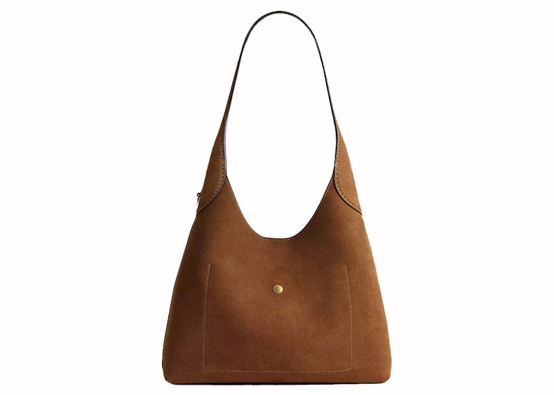 Coach Brooklyn Shoulder Bag 28 Suede/Brass/Cedar