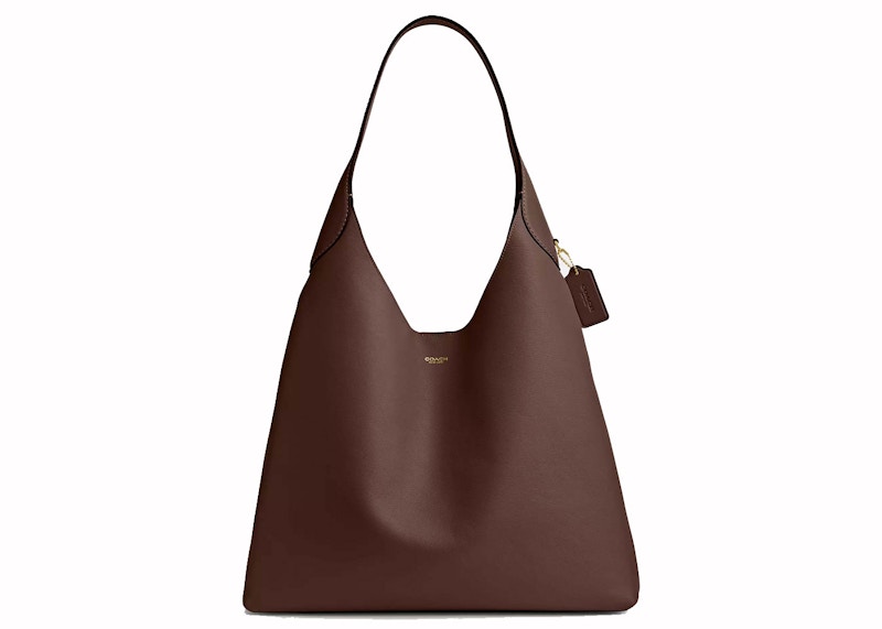 Pre-owned Coach Women's Brooklyn Shoulder Bag 39 In Brass/maple